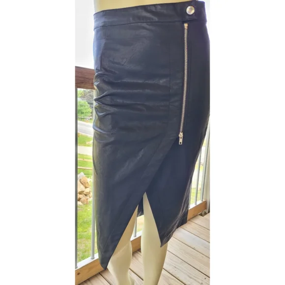 Forever 21 Faux Leather Pencil Skirt, Black, S - Picture 14 of 14